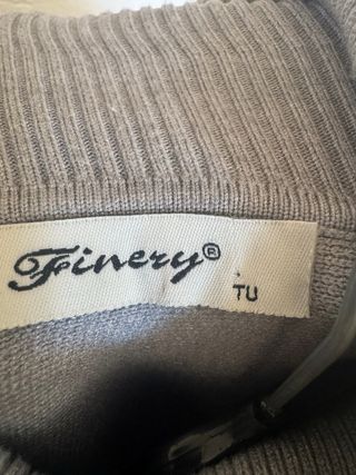 Jersey Finery cuello alto gris