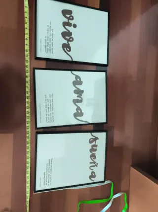 3 Cuadros Decorativos con Frases