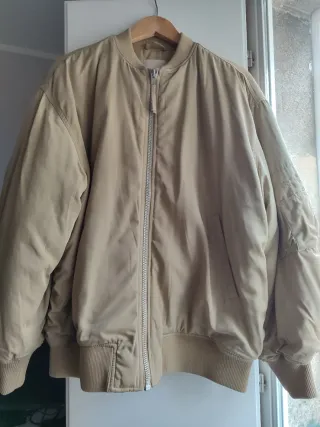 Chaqueta Bomber Beige Talla XL