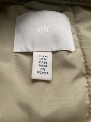 Chaqueta Bomber Beige Talla XL