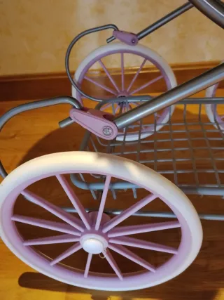 Carrito Muñecas Arias Estrellas Rosa tamaño grande