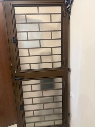 Puerta seguridad con 2 ventanas cristal
