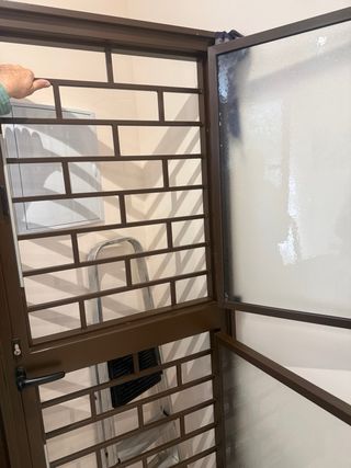 Puerta seguridad con 2 ventanas cristal