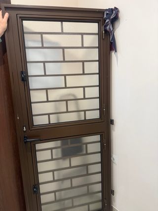 Puerta seguridad con 2 ventanas cristal