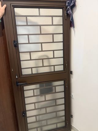 Puerta seguridad con 2 ventanas cristal