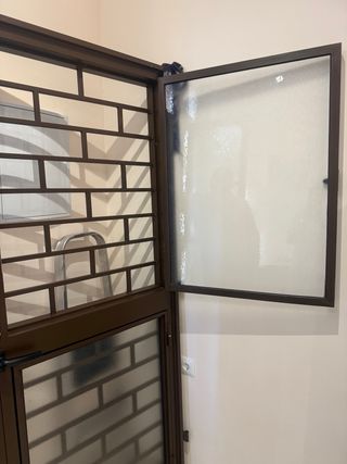 Puerta seguridad con 2 ventanas cristal