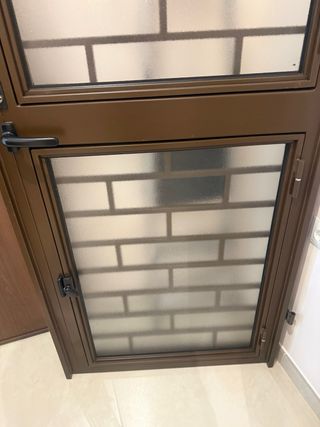 Puerta seguridad con 2 ventanas cristal