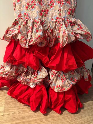 Vestido Flamenca Largo Volantes