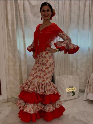 Vestido Flamenca Largo Volantes