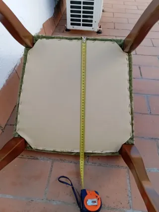 Juego de  6 sillas de Comedor Madera y Tela