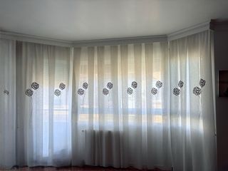 Visillo Cortina Salón Decorada Flores