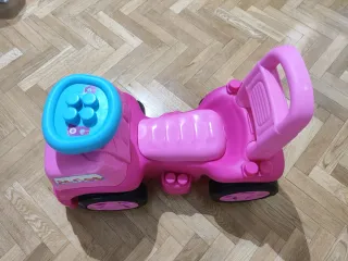 Correpasillos rosa con empujador