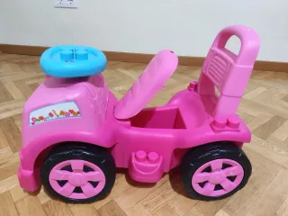 Correpasillos rosa con empujador