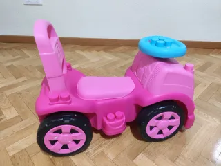 Correpasillos rosa con empujador