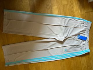 Pantalón Adidas Firebird Beige/Turquesa