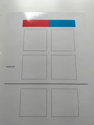 Tablero educativo de fracciones Santillana