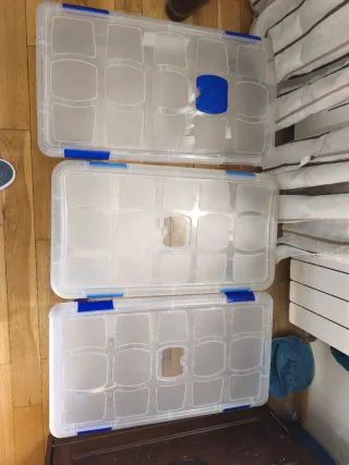 Cajas de almacenaje transparentes con tapa