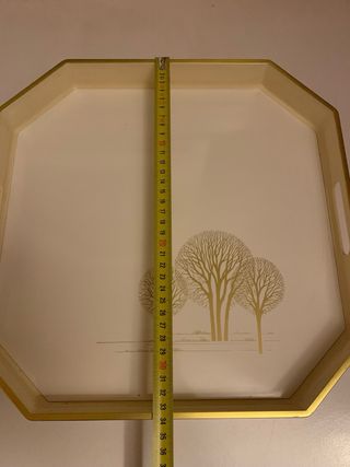Vassoio vintage oro e panna