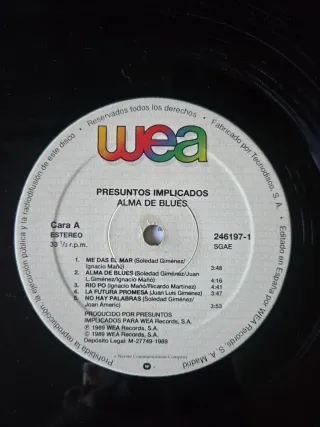 Vinilo Presuntos Implicados - Alma de Blues