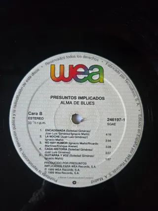 Vinilo Presuntos Implicados - Alma de Blues