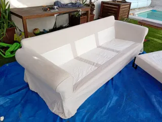 Sofá 3 plazas IKEA Ektorp con chaiselongue