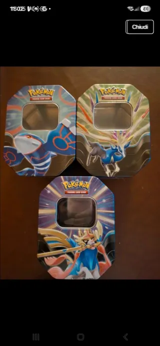 3 Tin Pokemon EX Vuote