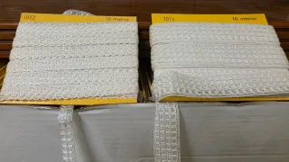 Lote de 2 cajas de Cinta de encaje blanca