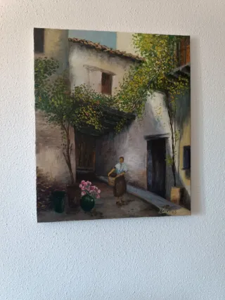 Cuadro al óleo pintado a mano Medidas 55*46