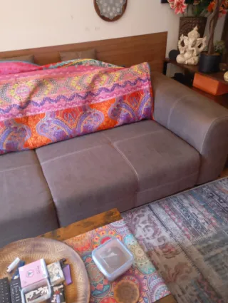 Sofá 6 plazas Cavadore semi piel italiano