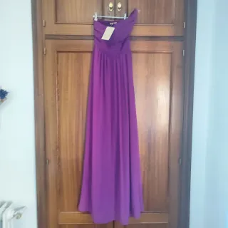 Vestido largo morado fiesta