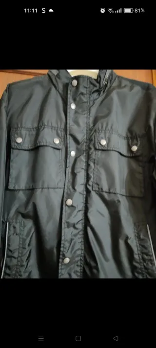 Giacca antivento uomo nera