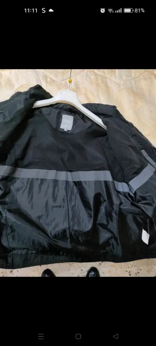 Giacca antivento uomo nera