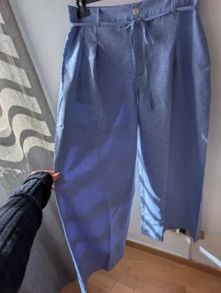 Pantalón Palazzo Azul Claro