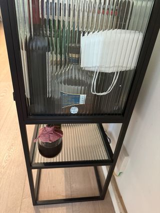 Aparador Westwing Metal y Vidrio Estriado