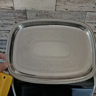 Vassoio vintage Alessi in metallo argentato