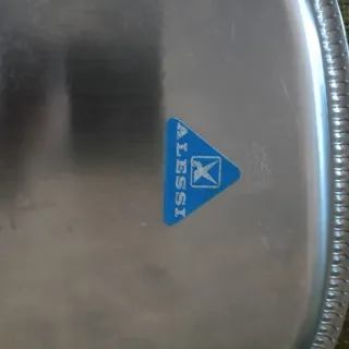 Vassoio vintage Alessi in metallo argentato