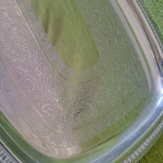 Vassoio vintage Alessi in metallo argentato