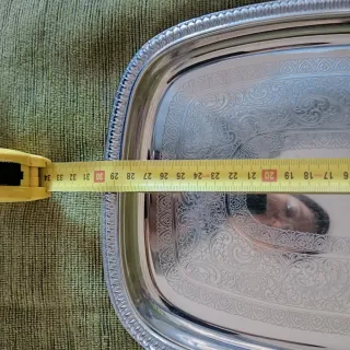 Vassoio vintage Alessi in metallo argentato