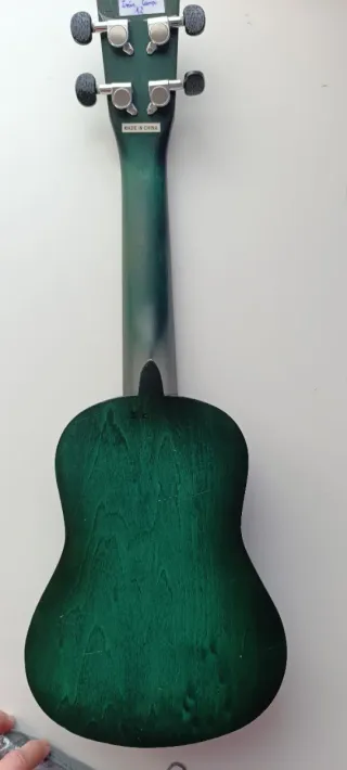 Ukelele verde WINZZ con funda y accesorios