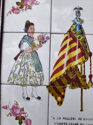 Cuadro Cerámica Falla Reina 1980