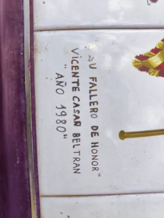 Cuadro Cerámica Falla Reina 1980