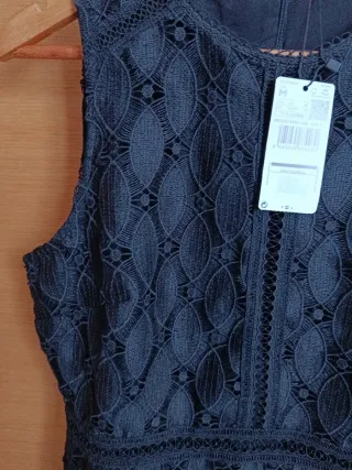Vestido Mango negro encaje