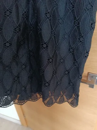 Vestido Mango negro encaje