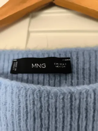 Jersey lana Mango azul talla S