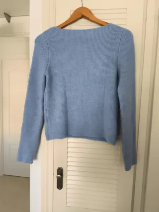 Jersey lana Mango azul talla S