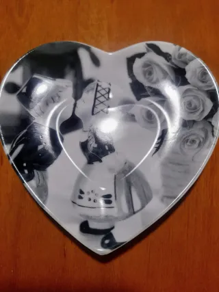 Coppia tazzine a forma di cuore "I love you"