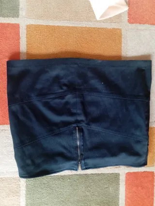 Minifalda TRF Negra con Cremalleras