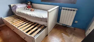 Cama Diván Ikea Blanca, con dos colchones
