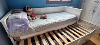 Cama Diván Ikea Blanca, con dos colchones