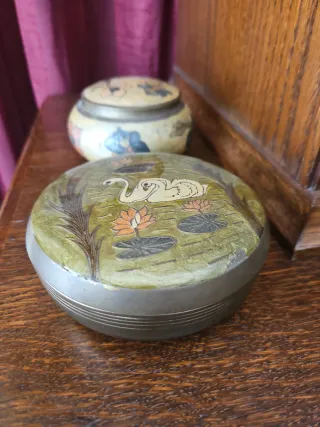 2 scatole vintage in ottone